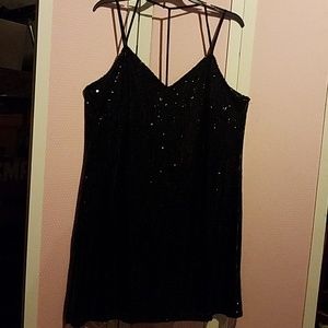Torrid black sequin shift dress